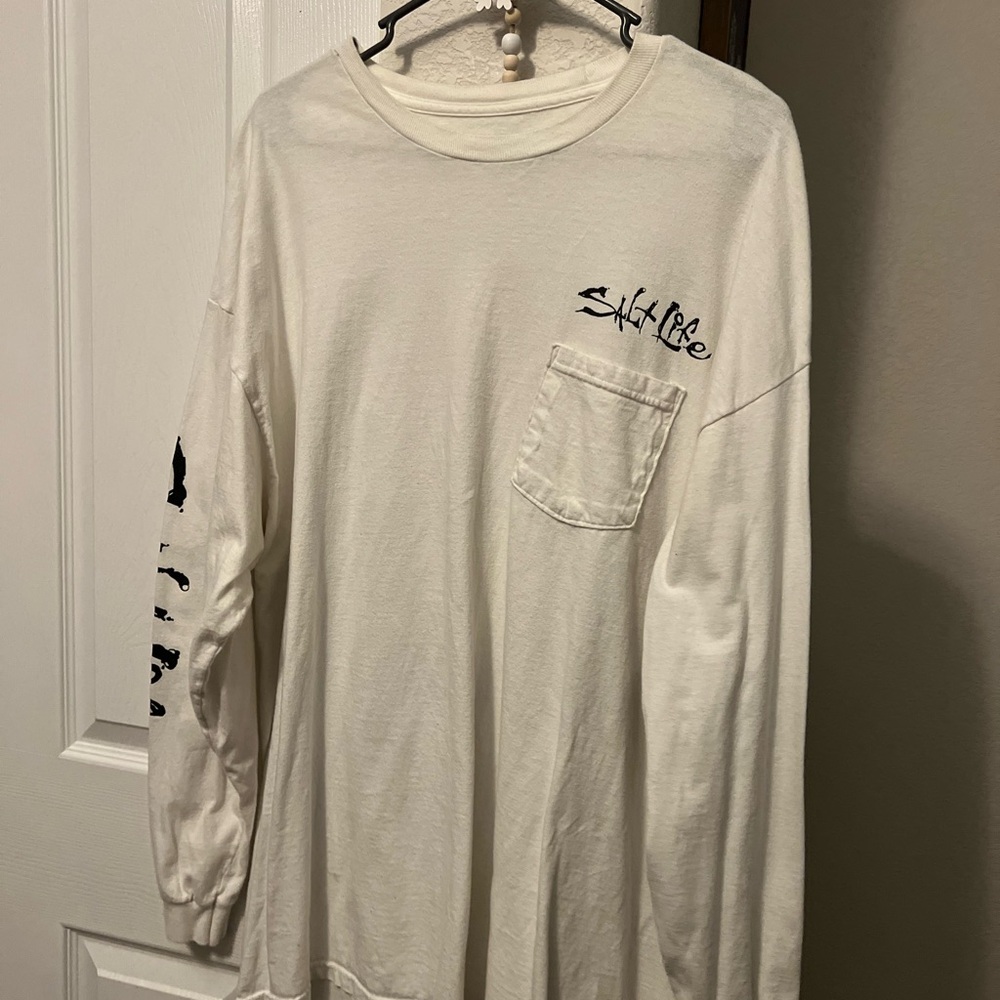 Salt Life Men's Cream Long Sleeve Tee